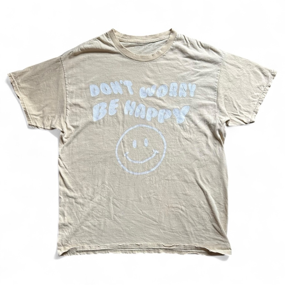 Don’t Worry Be Happy Graphic T-Shirt with Smile Design